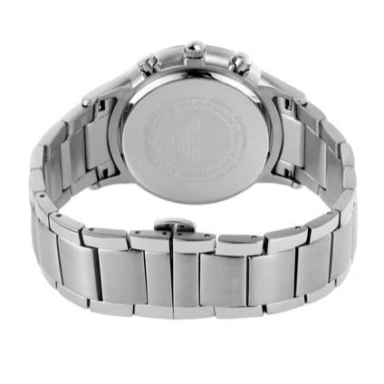 Emporio Armani Renato Chronograph Blue Dial Silver Steel Strap Watch For Men - AR11458