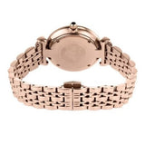 Emporio Armani Gianni T-Bar Quartz Crystals Black Dial Gold Steel Strap Watch For Women - AR11423