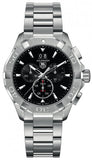 Tag Heuer Aquaracer Chronograph Black Dial Silver Steel Strap Watch for Men - CAY1110.BA0927