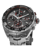 Tag Heuer Formula 1 Chronograph Senna Grey Dial Silver Steel Strap Watch for Men - CAZ201D.BA0633