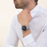 Tag Heuer Carrera Automatic Chronograph Black Dial Silver Steel Strap Watch for Men - CBK2110.BA0715