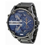 Diesel Big Daddy 2.0 Chronograph Blue Dial Grey Steel Strap Watch For Men - DZ7331