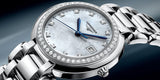 Longines PrimaLuna 26.5mm Automatic White Mother of Pearl Dial Silver Stainless Steel Watch for Women - L8.111.0.87.6