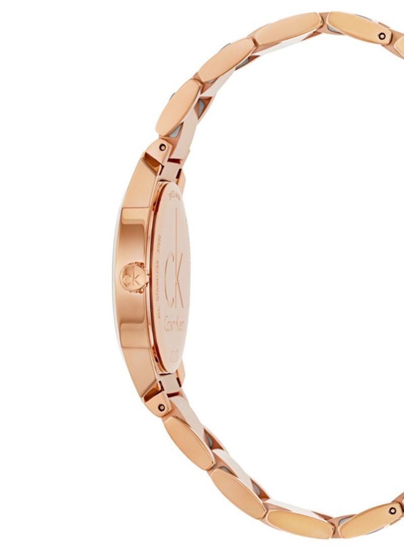 Calvin Klein City White Mother of Pearl Dial Rose Gold Steel Strap Watch for Women - K2G23646