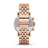 Fossil Boyfriend Chronograph Brown Dial Rose Gold Steel Strap Watch for Women - ES3494