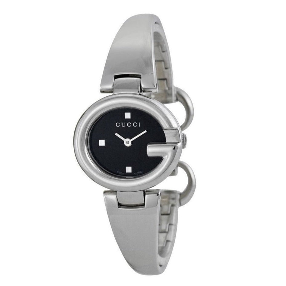 Gucci Guccisima Quartz Black Dial Silver Steel Strap Watch For Women - YA134501