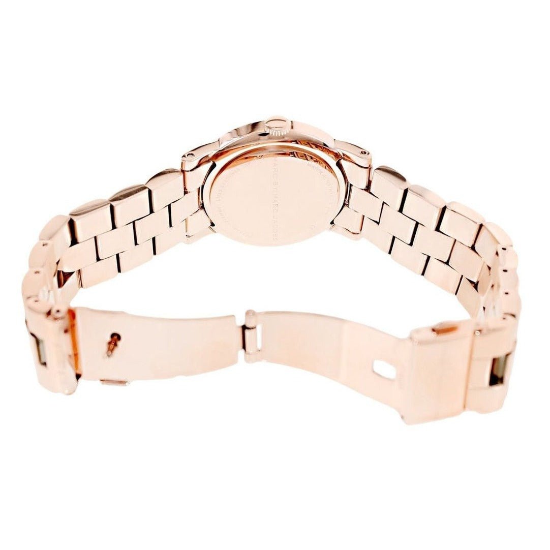 Marc Jacobs Amy Glitz Brown Dial Rose Gold Steel Strap Watch for Women - MBM3221