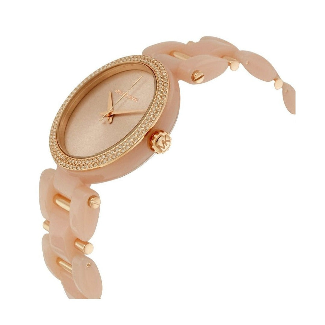 Michael Kors Delray Rose Gold Dial Rose Gold Steel Strap Watch for Women - MK4322