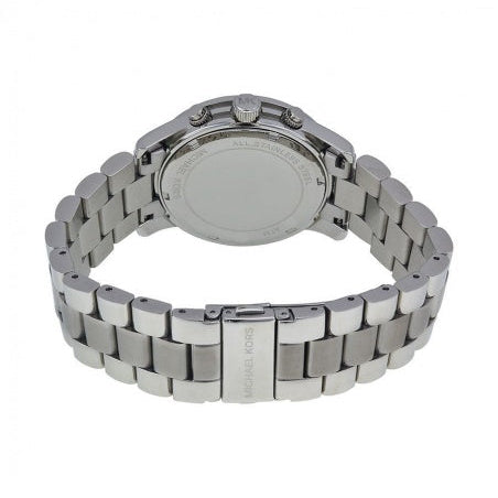 Michael Kors Runway Chronograph Pink Dial Silver Steel Strap Watch for Women - MK6160