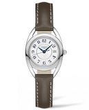 Longines Equestrian Mother of Pearl Dial Brown Leather Strap Watch for Women - L6.136.0.87.2