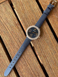 Swarovski Crystal Frost Blue Dial Blue Leather Strap Watch for Women - 5484061