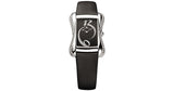 Maurice Lacroix Fiaba Black Dial with Diamonds Black Leather Strap Watch for Women - DV5012-SD531-350