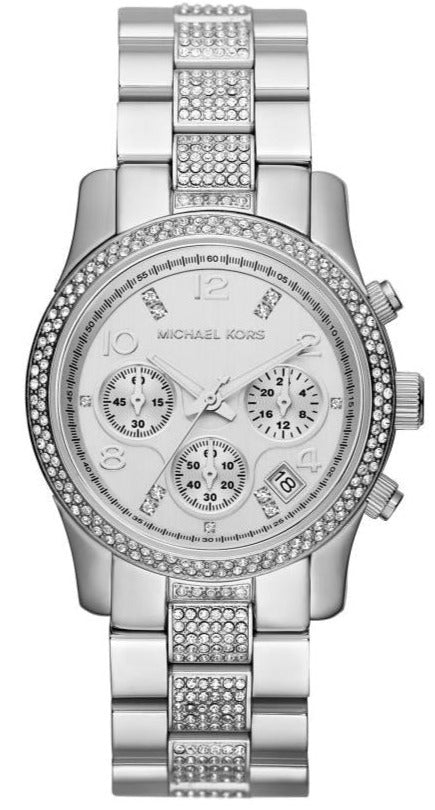 Michael Kors Runway White Dial Silver Steel Strap Watch for Women - MK5825