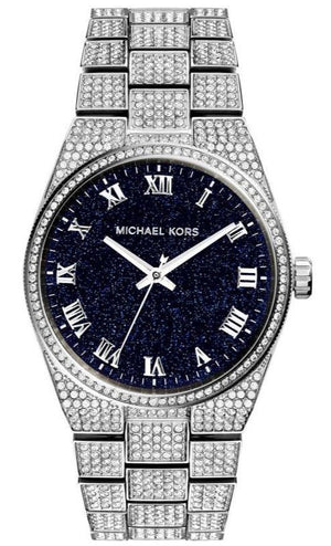 Michael Kors Channing Diamonds Black Dial Silver Steel Strap Watch for Women - MK6089