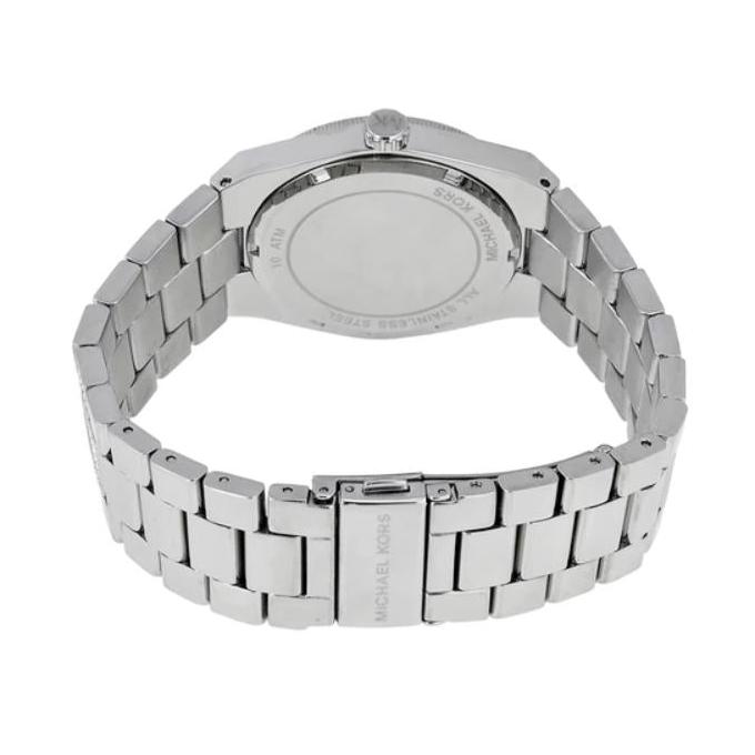 Michael Kors Channing Diamonds Black Dial Silver Steel Strap Watch for Women - MK6089