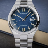 Citizen Tsuyosa Automatic Dark Blue Dial Silver Steel Strap Watch For Men - NJ0151-88L