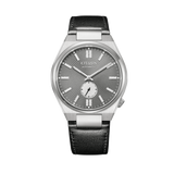 Citizen Tsuyosa Automatic Grey Dial Black Leather Strap Watch for Men - NK5010-01H