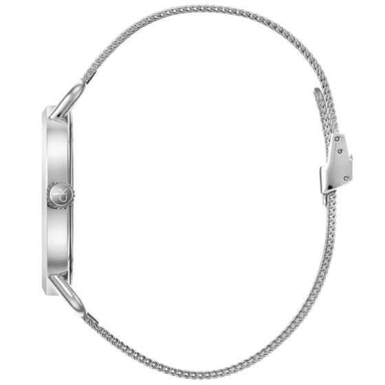 Calvin Klein Even Quartz White Dial Silver Steel Strap Watch for Women - K7B21126
