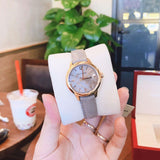 Burberry The Classic Quartz Grey Dial Grey Leather Strap Watch For Women - BU10119