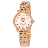 Coach Delancey White Dial Rose Gold Steel Strap Watch for Women - 14502783