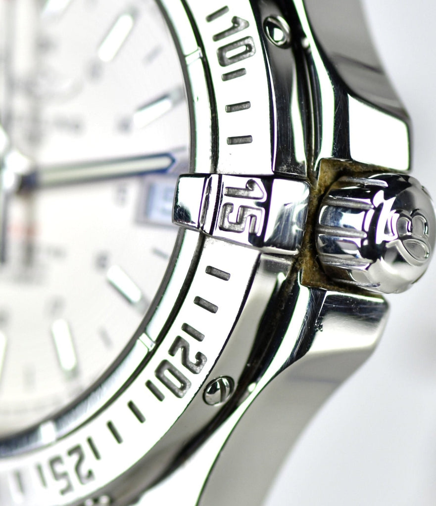 Breitling Colt 44mm Automatic Silver Dial Black Leather Mens Watch - A1731311/G820/428X