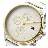Tommy Hilfiger Blake Silver Dial Two Tone Steel Strap Watch for Women - 1781908