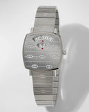 Gucci Grip Quartz Silver Dial Silver Steel Strap Watch For Men - YA157501