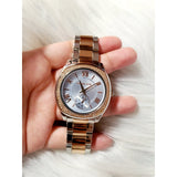 Michael Kors Bryn Quartz Blue Dial Two Tone Steel Strap Watch For Women - MK6136