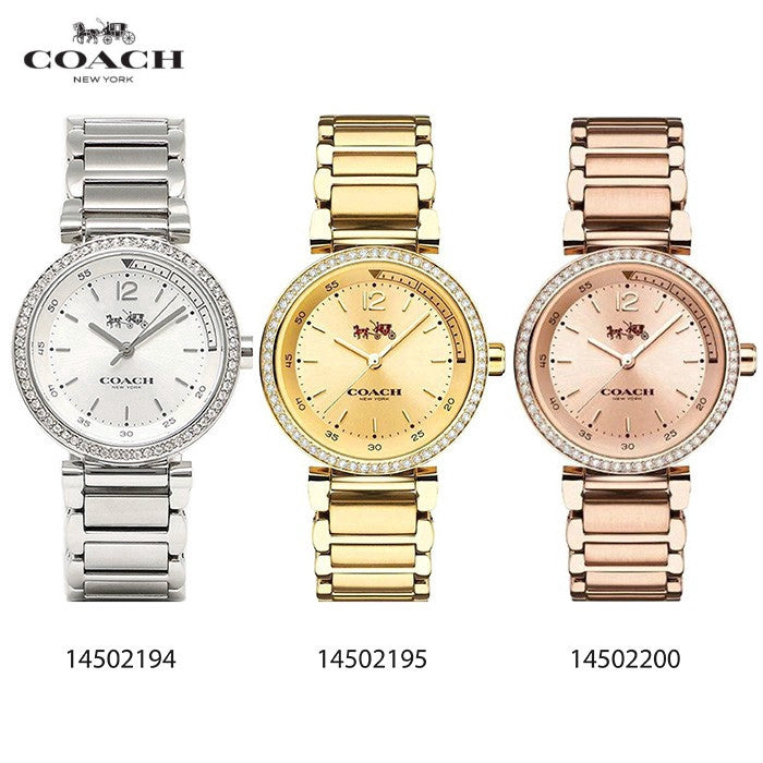 Coach Sports Crystals Silver Dial Silver Steel Strap Watch for Women - 14502194