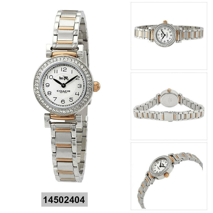Coach Madison Crystals Silver Dial Two Tone Steel Strap Watch for Women - 14502404
