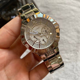 Guess Vista Diamonds Silver Dial Silver Steel Strap Watch for Women - W12080L1