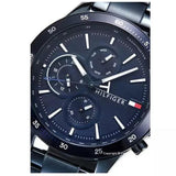 Tommy Hilfiger Bank Quartz Blue Dial Blue Steel Strap Watch for Men - 1791720