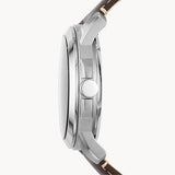 Fossil Grant Chronograph Cream Dial Brown Leather Strap Watch for Men - ME3122