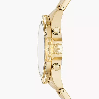 Fossil Garrett Chronograph Gold Dial Gold Steel Strap Watch for Men - FS5772