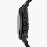 Fossil Machine Chronograph Black Dial Black Steel Strap Watch for Men - FS4682