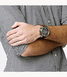 Fossil Nate Chronograph Grey Dial Brown Leather Strap Watch for Men - JR1424