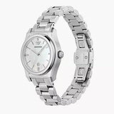 Emporio Armani Valeria Quartz Mother of Pearl Dial Silver Steel Strap Watch For Women - AR11030