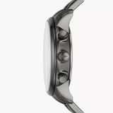 Fossil Goodwin Chrono Analog Black Dial Grey Steel Strap Watch for Men - FS5518