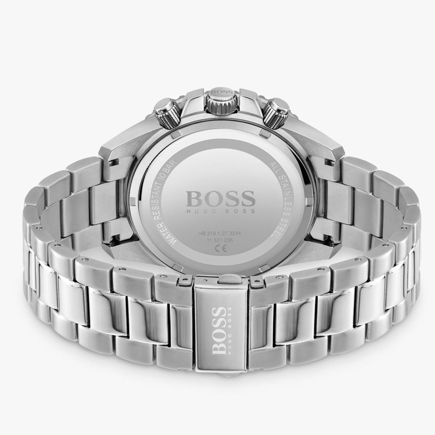 Hugo Boss Novia Chronograph Silver Dial Silver Steel Strap Watch for Women - 1502616