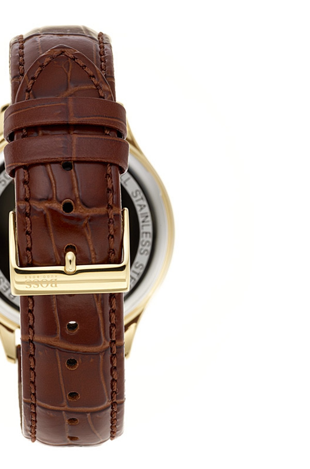 Hugo Boss Ambassador Grey Dial Brown Leather Strap Watch for Men - 1513387