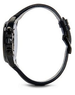 Hugo Boss Driver Chronograph Black Dial Black Leather Strap Watch For Men - HB1513061