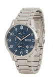 Hugo Boss Aeroliner Blue Dial Silver Steel Strap Watch for Men - 1513183