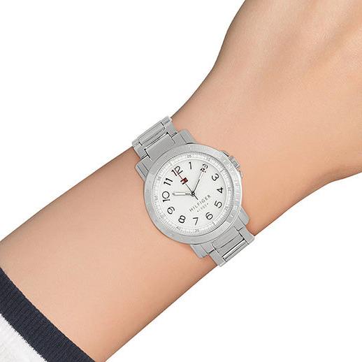Tommy Hilfiger White Dial Silver Steel Strap Watch for Women - 1781397