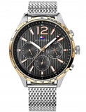 Tommy Hilfiger Gavin Chronograph Quartz Grey Dial Silver Mesh Bracelet Watch for Men - 1791466