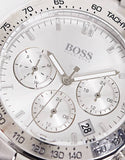 Hugo Boss Novia Chronograph Silver Dial Silver Steel Strap Watch for Women - 1502616