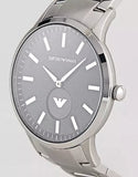 Emporio Armani Renato Quartz Black Dial Silver Steel Strap  Watch For Men - AR11118