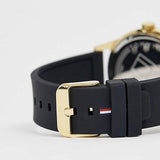 Tommy Hilfiger Austin Black Dial Black Rubber Strap Watch for Men - 1791636