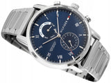 Tommy Hilfiger Kane Blue Dial Silver Steel Strap Watch for Men - 1710401