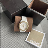 Michael Kors Runway White Dial White Steel Strap Watch for Women - MK5237