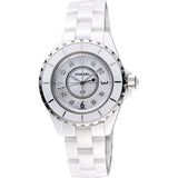 Chanel J12 Diamonds Quartz Ceramic White Dial White Steel Strap Watch for Women - J12 H2422